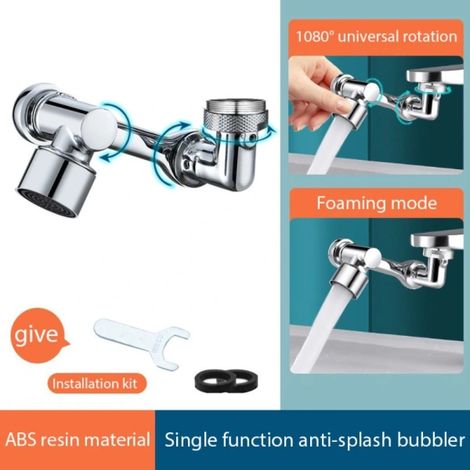 Adaptateur de robinet avec filtre anti-éclaboussures mode unique, aérateur universel pour cuisine (1/5)