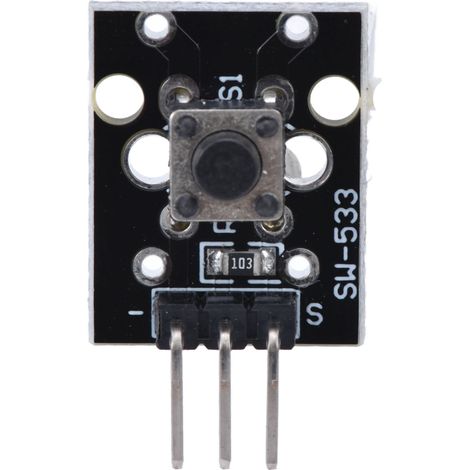 Module bouton poussoir 3 broches 1 position clé interrupteur capteur carte accessoire pièce pour bricolage KY‑004 (1/5)