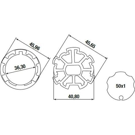 Adattatore Ogiva Ø 50 Mm Per Tenda Da Sole ALMOT Y233