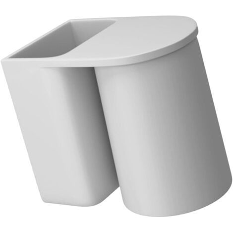 Wall Mounted Toothbrush Holder Gray 12 x 8 x 4 Inch, 1 Storage Box, Bathroom Storage Rack, No Drilling (1/5)