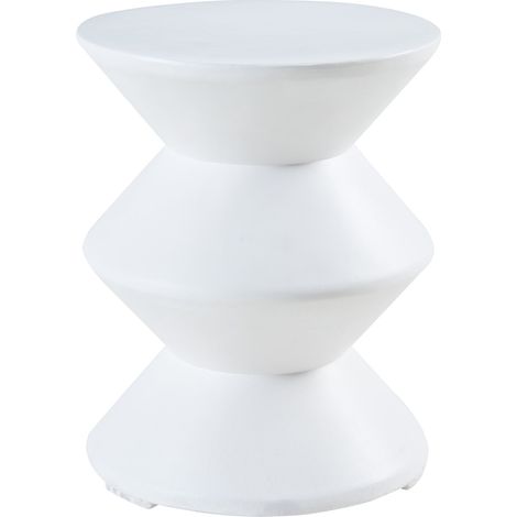 Tavolino laterale 47 x 37 cm bianco 030010919