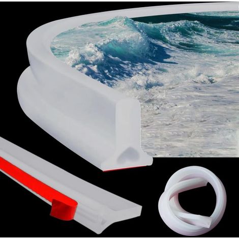 [NON UTILIZZATO] Soglia per doccia in silicone, barriera impermeabile, schermo doccia pieghevole (trasparente), schermo per piano cucina da 3 m