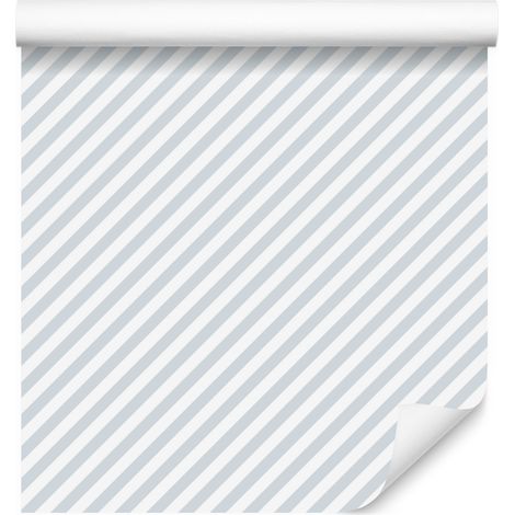Carta da parati a righe bianche, sfondo bianco per soggiorno e camera da letto 50x1000 cm (1/5)