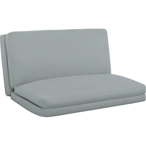 Canapé paresseux chauffeuse convertible pliable en 4 parties, gris clair, 5 x 74 cm, 5 x 85, 137, charge 240 Kg