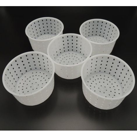 Lot de 5 pièces.Faisselles/moules 900 g pour fromage, ricotta, etc