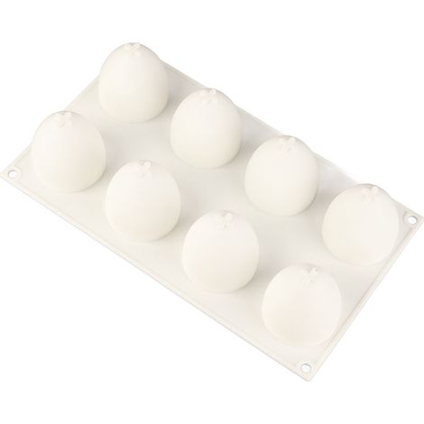 Eierförmige Kuchenform, 8 Mulden, Silikonform, Antihaftbeschichtung, DIY-Gebäckform (1/5)
