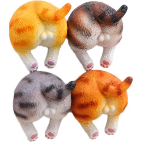 Imanes 3D de gatos divertidos y adorables para nevera, oficina, calendario, pizarra blanca y decoración del hogar (juego de 4) (1/5)