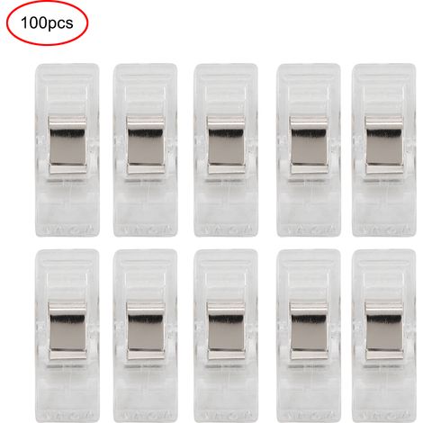 100 pièces Attaches Couture Wonder Clips Clover pour Patchwork Quilting et Tricot (2) (1/5)