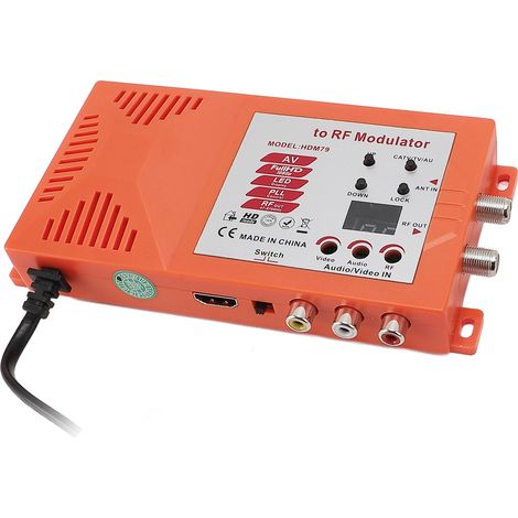 Interface multimédia HD vers modulateur RF, convertisseur coaxial AV vers RF 1080p, compatible avec les formats PAL et NTSC, pour téléviseur multimédia HD domestique, prise européenne, alimentation 10 (1/5)