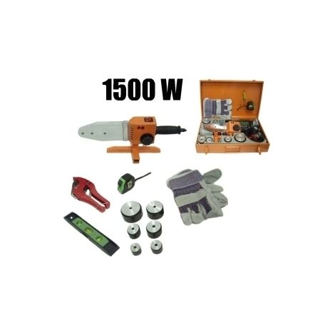 Polifusore/Saldatore per tubi in polipropilene 1500W con 6 matrici e accessori - Mod. B