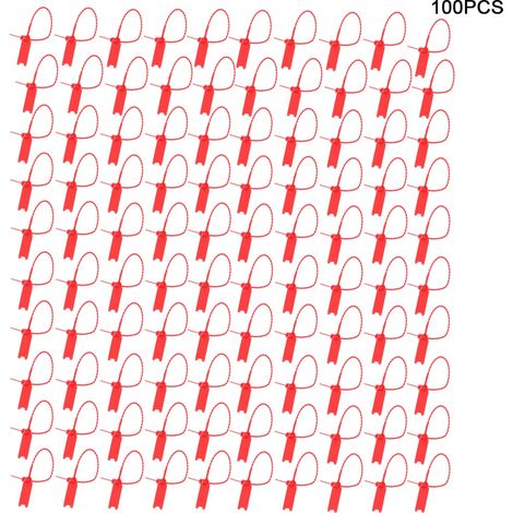 100 attaches de câble jetables auto-bloquantes antivol, lot de 100, pour valise, chaussures, sac, étiquette (Rouge) (1/5)