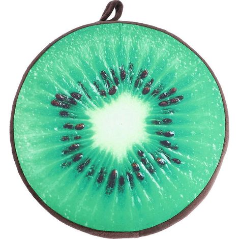 Coussin décoratif 3D en forme de kiwi (33 cm) pour canapé, chaise ou autre siège.-33.00X4.50X4.50CM (1/3)