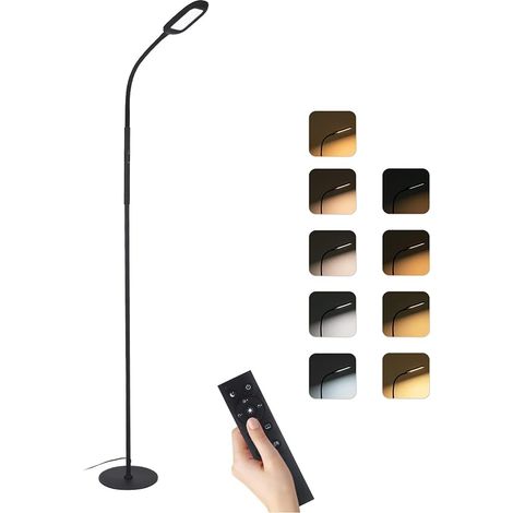 Lampadaire sur Pied Salon, 126 LED lampe de lecture, 4 modes de couleur, 5 modes scène, Cou 360 ° Flexible, Infinite Dimmable, Télécommande & Touch Control, Détachable pour chambre salon (1/5)