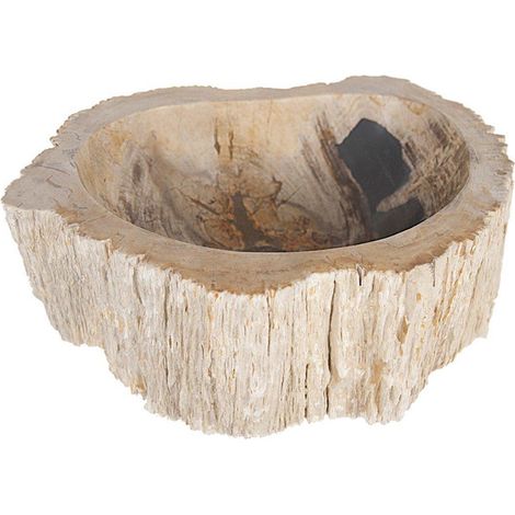 Vasque à poser 45x12cm en bois crème – Forme ronde – Pour salle de bain moderne – Résistante à l'humidité – Differnz (1/4)