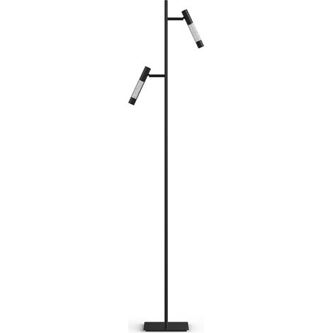 Stehlampe - schwarz - Alisio - glas metall - designlampe - LED - (1/4)