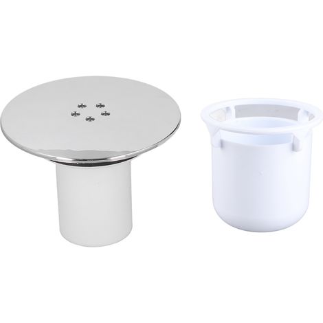 Bouchon de siphon pour douche, grille de sol chromée, remplacement rapide, anti-odeur, débit élevé, couvercle de vidange universel (1/5)