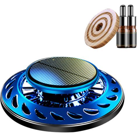 Yctze Solarbetriebener, rotierender Diffusor für ätherische Öle, langanhaltender Duft, für Auto, Schlafzimmer usw. (Blau).