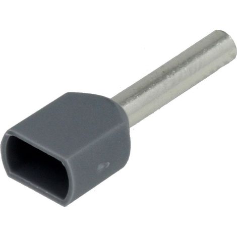 Embout de câble double galvanisé 2 x 0,75 mm² x 17 mm isolé