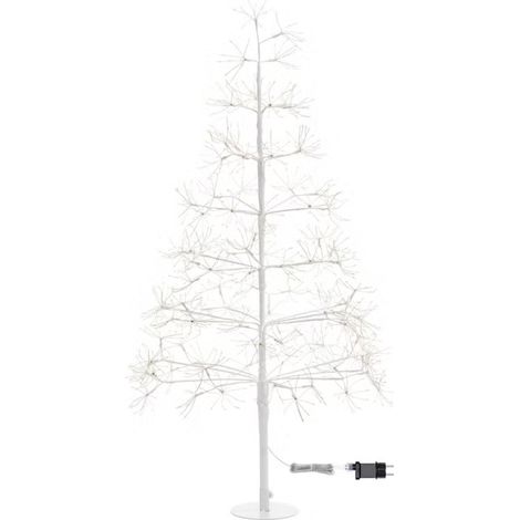 Albero Bianco con microled bianco caldo, uso interno -H 180 cm - 2100 microled (1/5)