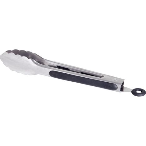 Allgrill BBQ- und Grillzange aus Edelstahl 23 cm ergonomisch Wellenschliff