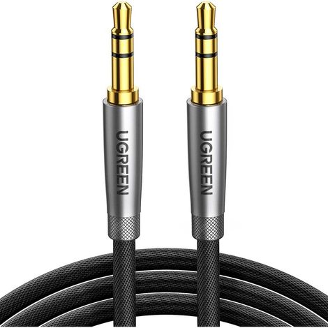 3,5-mm-Klinkenstecker-Audiokabel, geflochtenes Nylon-Stereo-Aux-Kabel für das Auto, kompatibel mit iPhone 6S, iPad, iPod, PC, PS5-Controller, Kopfhörern, HiFi-System, Autoradio, Soundbar (1 m) (1/5)
