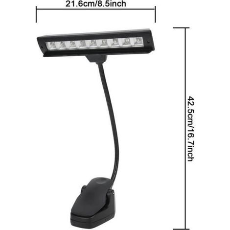 Fydun Éclairage de pupitre à DEL Lampes de pupitre à LED Lampes de bureau USB professionnelles rechargeables à pince à