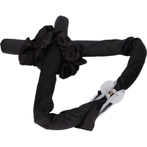 Serre-tête Boucles Sans Chaleur en Mousse Souple, Bigoudis à Clip pour Cheveux Longs Ondulés Naturels, Noir (1/5)