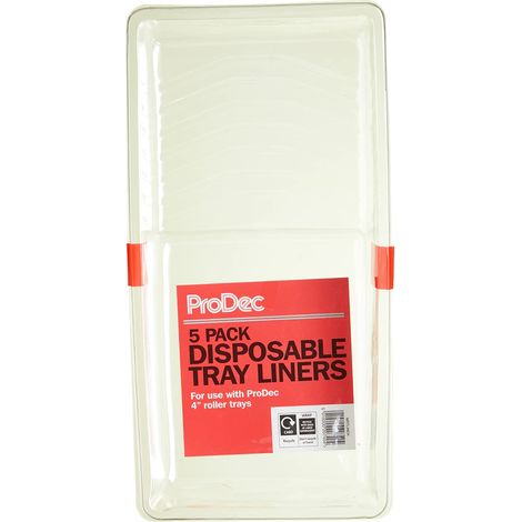 ProDec Confezione da 5 mini fodere usa e getta da 10,2 cm per vernici rapide e senza cambiare colore senza lavare i vassoi di vernice, compatibili con i mini vassoi ProDec da 10,2 cm