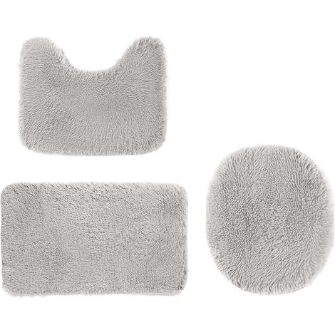 Tapis De Salle De Bain - Set De 3 Pièces Tapis De Baignoire Contour Et Couvre-Cuvette - Microfibre Douce Et Antidérapant Avec Dos En Caoutchouc - 40x60 cm 40x50 cm 40x38 cm - 3 Pièces (1/5)