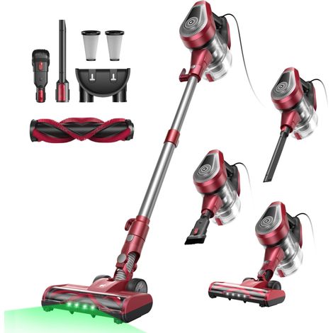 Aspirateur Balai avec Fil, 600W/60Kpa Aspirateur Balai Filaire, Câble de 7m, Brosse Anti-Emmêlement, Filtre HEPA, 1,5L, Aspirateur Léger pour Sols Durs, Tapis et Poils d’Animaux (1/5)