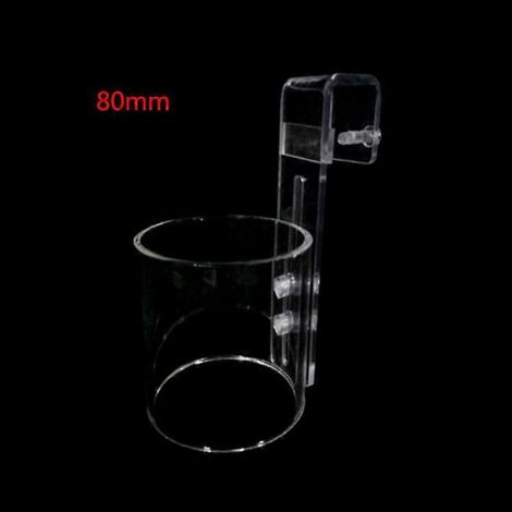 Anneau d'alimentation pour aquarium, distributeur de nourriture flottant en acrylique transparent pour poissons rouges et guppys - 80 mm (1/5)