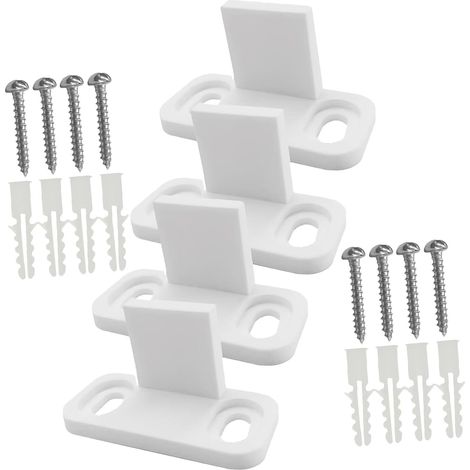 lot de 4 guide de sol pour porte de grange coulissante, plastique (1/5)