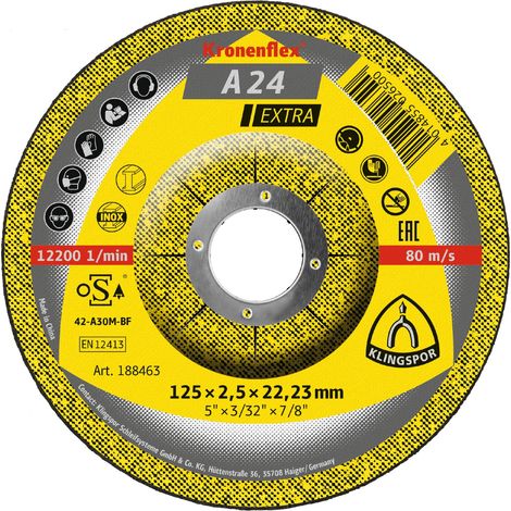 Klingspor Kronenflex A 24 Extra Trennscheiben 125 x 2,5 x 22,23 mm 25 Stück (1/4)