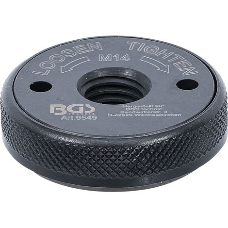 Bgs Technic – Mandrin de serrage rapide M14 pour meuleuse – Remplacement sans outils – Compatible disques 115 à 230 mm – Épaisseur max 6 mm (1/3)