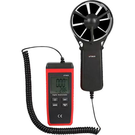 UT363S Anémomètre numérique, 0,4 m/s-30 m/s, -10 °C-50 °C/14 °F-122 °F