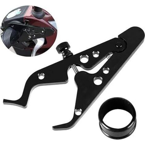 Ahlsen Aide Universelle d'accélérateur de Moto, poignée de Pince de contrôle de croisière d'assistance de Verrouillage de Moto avec Anneau en Silicone