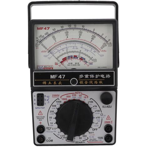 Multimètre de Type pointeur magnétique interne MF47, multimètre analogique de haute précision, voltmètre pour l'industrie (1/5)