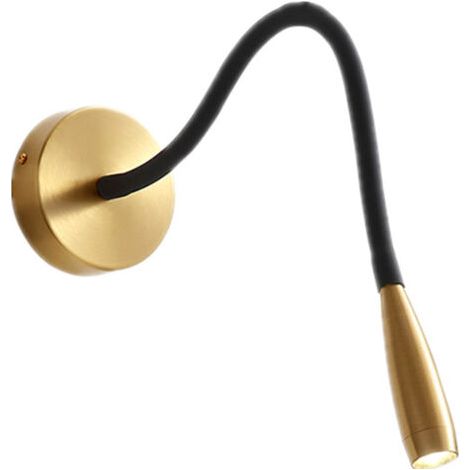 royaluxe-Lampe de lecture LED murale ajustable – Col de cygne flexible 360° – Aluminium et silicone – Éclairage ciblé pour lecture nocturne (1/5)