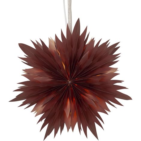 Star Trading Étoile de papier Dis, rouge foncé, frangée, décoration de Noël, 45 cm (1/5)
