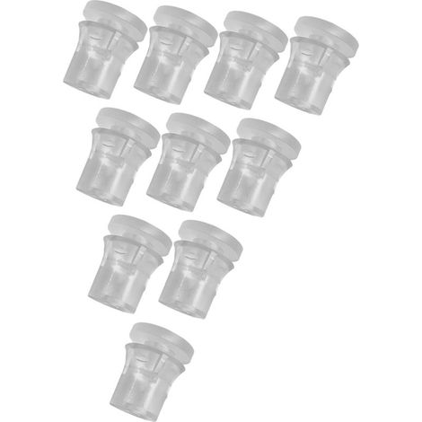 Packung mit 10 unsichtbaren, transparenten Abstandshaltern zur Wandmontage, für Werbezwecke im Innen- und Außenbereich, Befestigungsschrauben für Schilder, Geschäfte, Büros, Unternehmen, 1,4 cm x 1,4 (1/5)