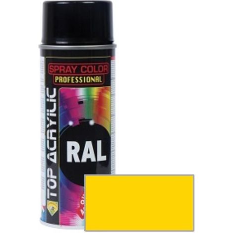 esmalte en spray acrílico. base acrílica. interiores y exteriores. ral 1018. aerosol. 400ml - top acrylic (1/2)