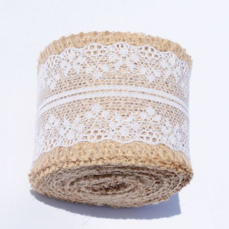 2 m Jute-Leinen-Spitze, DIY-Volumendekoration (1/5)