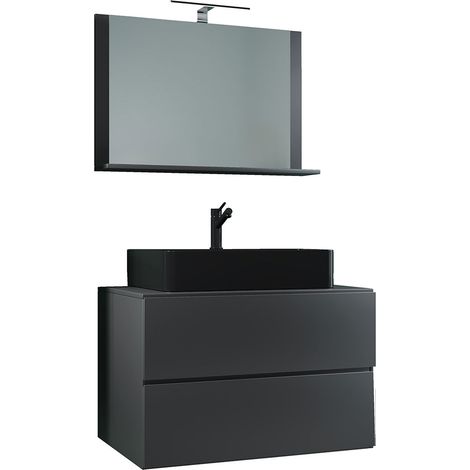 Meubles de salle de bain 3 pièces Lendas 80 cm M 124x80x52 - VCM (1/4)