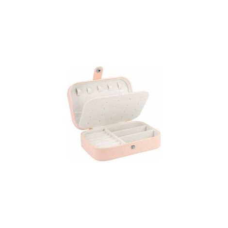 Boîte à bijoux pour filles, boîte de rangement pour bijoux, petite boîte à bijoux, petite boîte à bijoux de voyage (rose) (1/4)