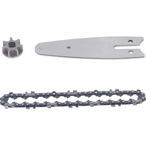 Guide de chaîne 129 mm avec pignon en acier 4 pouces pour mini tronçonneuse électrique portative (1/5)