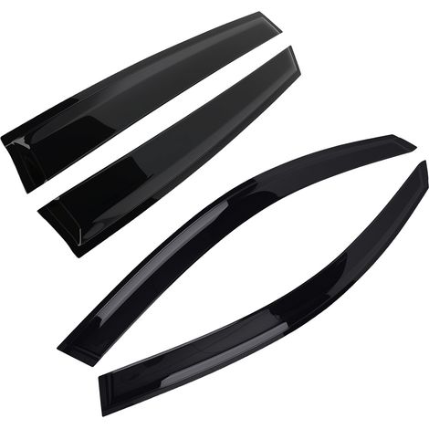 Side Window Wind Deflectors Rain Guards for AUDI Q5 MK2 2016-2024 Black Tinted (1/5)