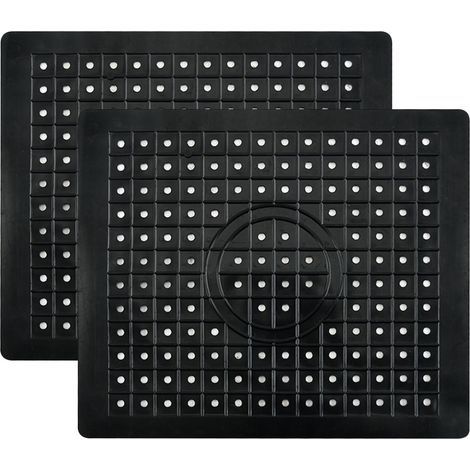 Tapis d'évier en caoutchouc, tapis d'évier noir, tapis de lavabo en caoutchouc, dessous de verre (1/5)