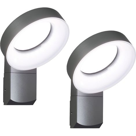 2er-Set Auffällige Wandleuchten ASTI, anthrazit, 18W HP-LED, 1400 Lumen, 5000K (1/5)