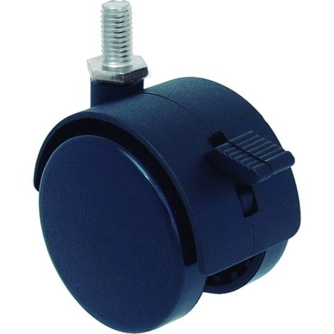 Möbelrad 50mm Nylon Schwarz Spike 8x15