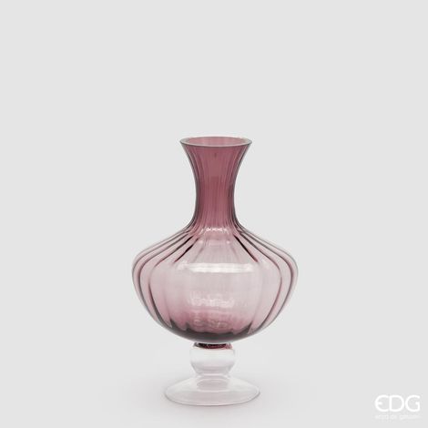 EDG Vaso Anfora Righe H 30 x D 20 Cm Con Scatola Regalo Antique Pink (1/4)